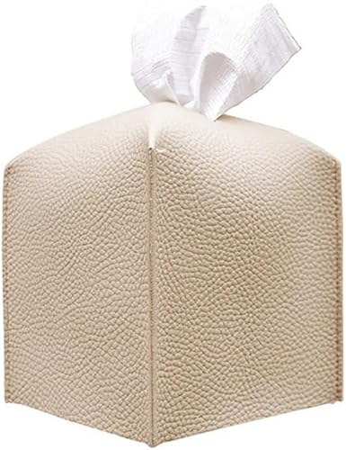 Miniatura 2 de 2 cajas de almacenamiento de pañuelos de cuero de poliuretano, organizador de pañuelos de poliuretano, soporte cuadrado a prueba de polvo,