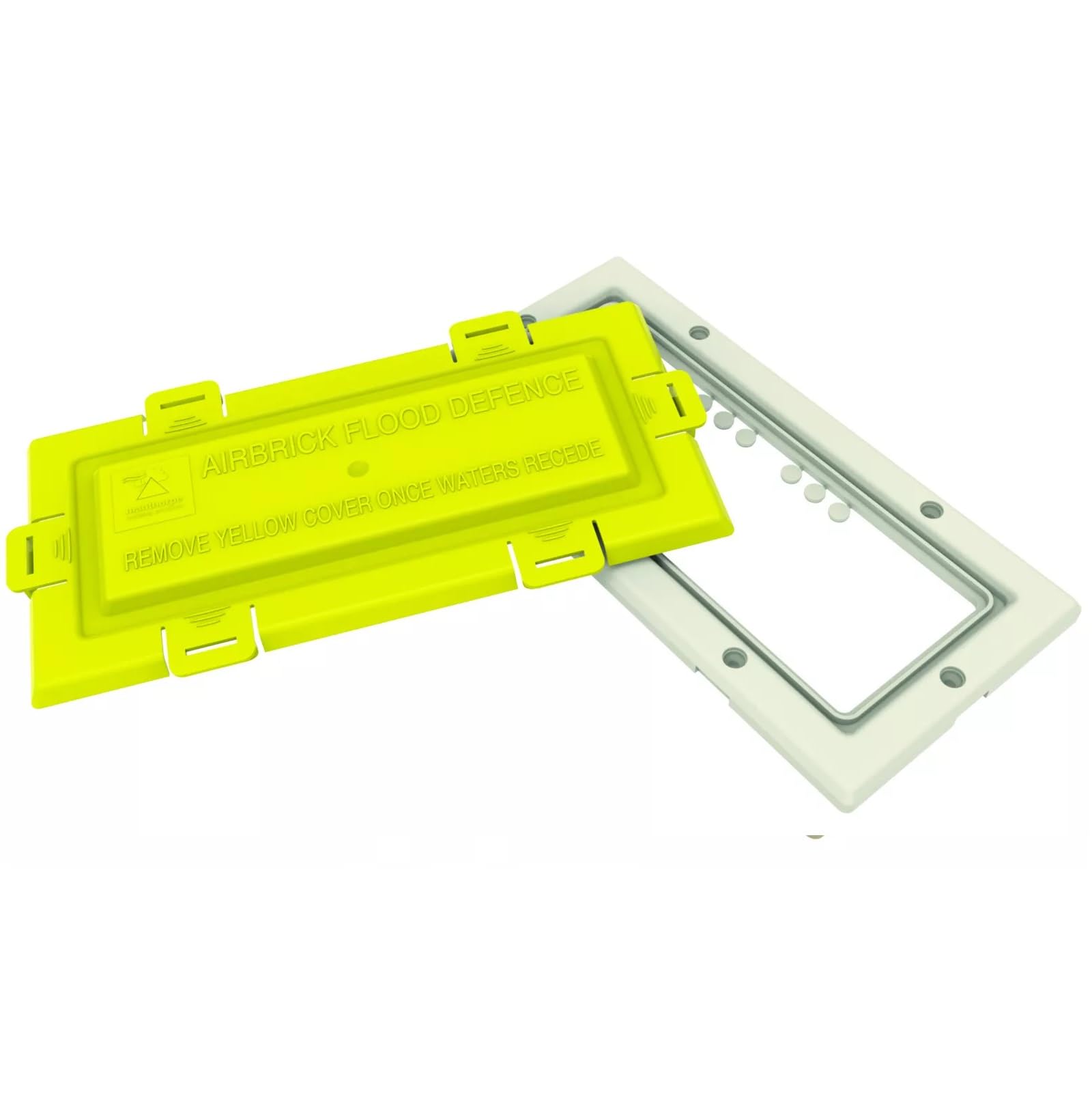 Airbrick Flood Cover Defence - Vent Cover Flood Barrier Water Protection (White)