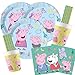 procos/Hobbyfun Set da 68 pezzi Peppa Pig – Pig – Piatti, bicchieri, tovaglioli, cannucce per 16 bambini