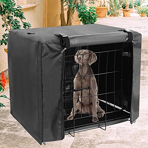 Dog Crate Cover, Waterproof Durable Oxford Pet Kennel Cover Outdoor Indoor Door Wire Dog Cage Protective Cover Universal⦠- Image 8