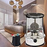 Zarr Tragbarer Kerosinofen Heizung Outdoor Eisfischen Camping Home Kerosin Heizofen mit Docht, Aufbewahrungstasche, Trichter, Ölabsaugrohr, Handschuhe