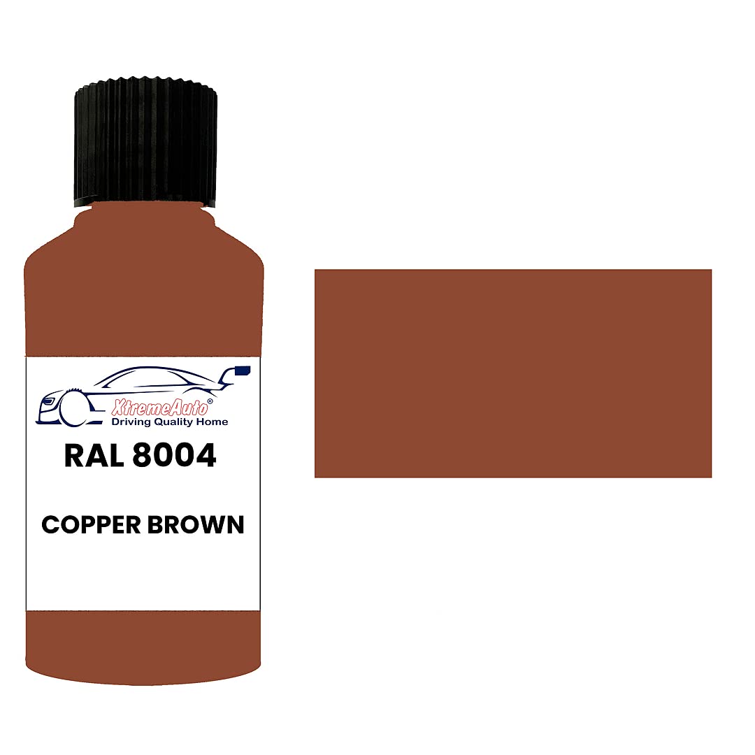 Xtremeauto Brown Ral 8004 Copper Gloss Touch Up Paint Brush Repair Scratch Upvc Pvc Metal Wood