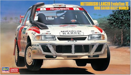 Maquette Mitsubishi Lancer EVO III 1996 Safari Rally Hasegawa 1:24