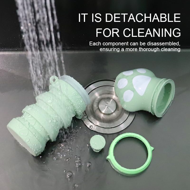 Miniatura 3 de Botella de agua portátil de silicona para perros, a prueba de fugas, dispensador de agua plegable para mascotas, para caminar, senderismo, viajes,