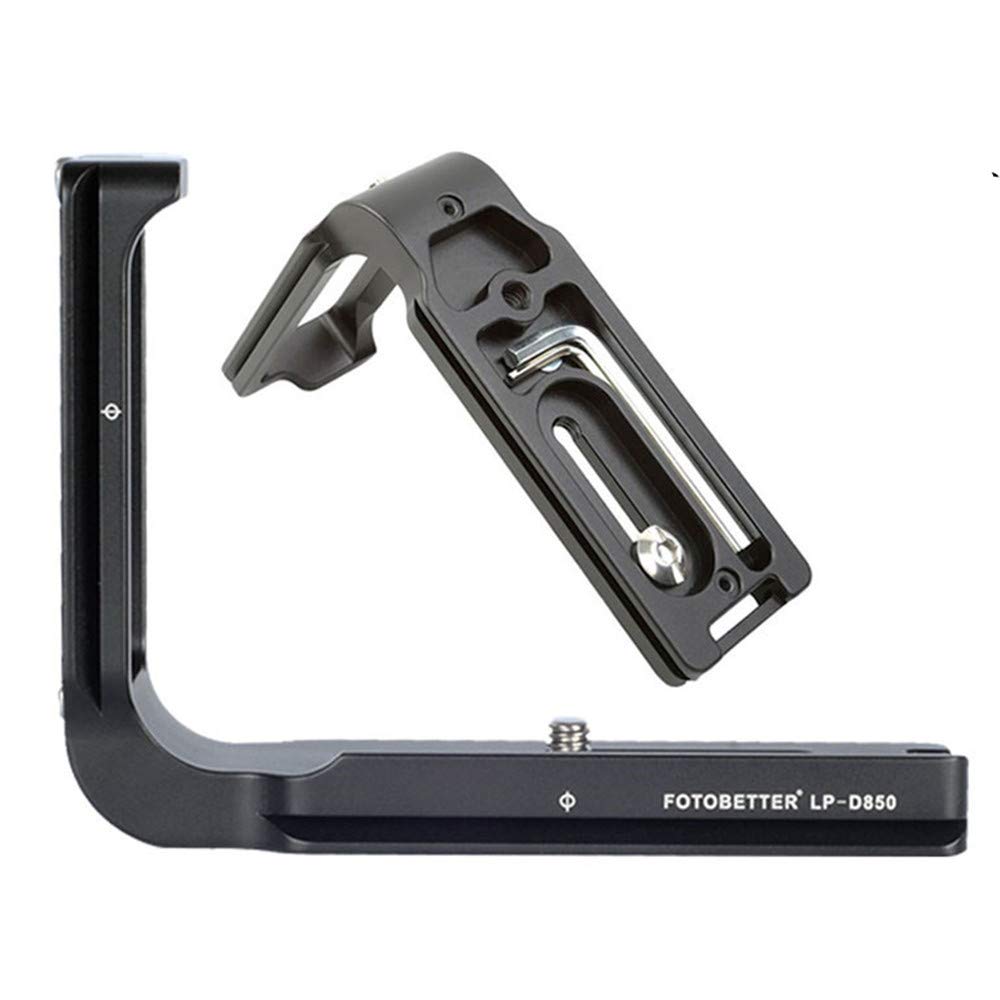 FOTOBETTER LP-D850 Dedicated L Plate for Nikon D850 Camera, CNC Vertical Shoot L Plate Bracket Arca/RRS/SUNWAYFOTO/LEOFOTO/KIRK/BENRO/SIRUI Compatible (PNL-D850 LPN-D850)