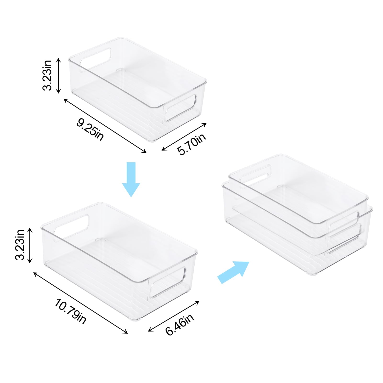 YeeBeny Baby Bottle Organizer, Plastic Storage Center for Baby Bottles and Food Jars Baby Bottle Organizer for Cabinet, Perfect Organizer for Kitchen Cabinet, Pantry, Refrigerator, Countertop 2Pcs