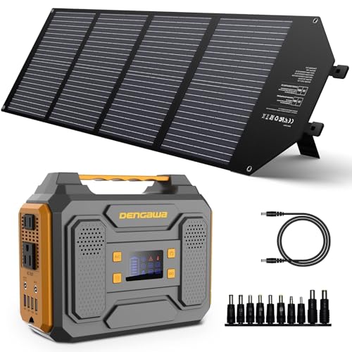 250W Portable Power Station with 100W Portable Solar Panel, Solar
