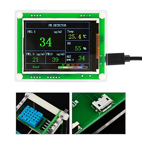 PM 2.5 Detector, DC 5V Digital Air Quality Monitor PM2.5 Detector for Home Office School Hospital Outdoor Car 8.5 X 6.5cm - Image 3