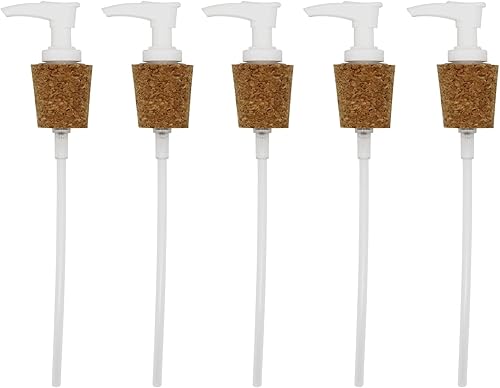 Creative Hobbies Dispensador de bomba blanco con tapón de corcho para un fácil ajuste a presión (paquete de 50)
