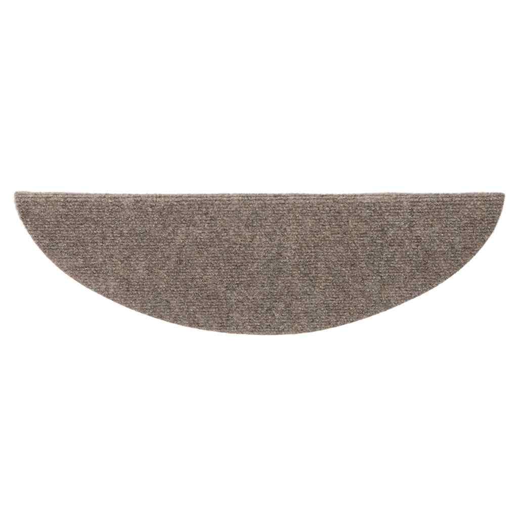 Maty na schody samoprzylepne, 15 szt. beżowe, 56 x 17 x 3 cm, maty na schody o antypoślizgowym wzornictwie i izolacji akustycznej, nadają się do prania, idealne na drewniane schody, ochrona