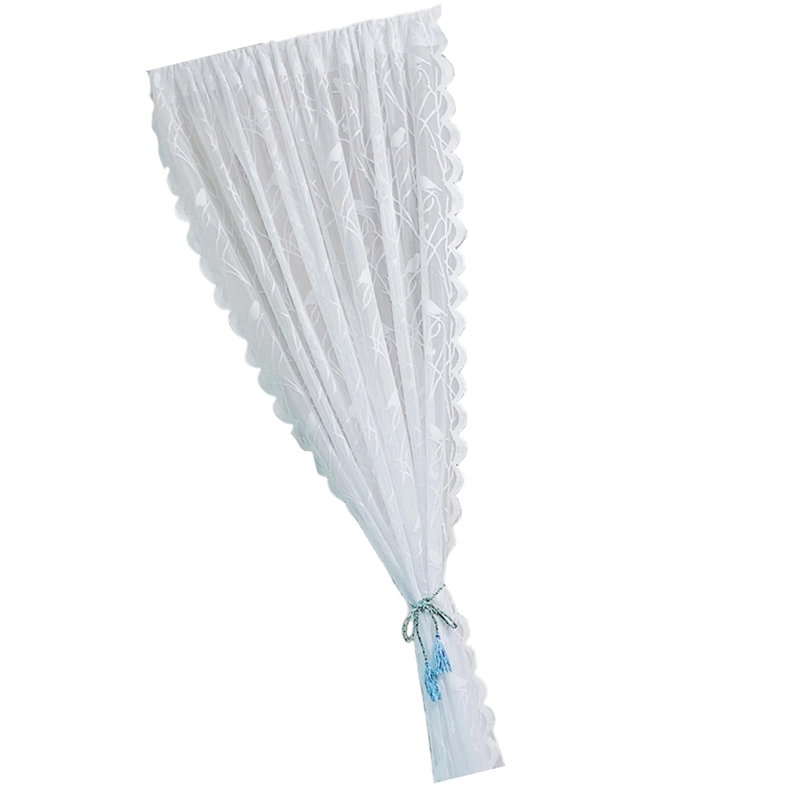 carotoe Easy Install Window Curtains Linen Sheer Fabric for Light Filtering Privacy Guard Linen Window Sheer