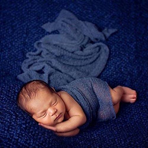 DDG EDMMS Newborn Baby Photography Props Blanket Rayon Stretch Knit Wraps 40 * 150cm for Baby