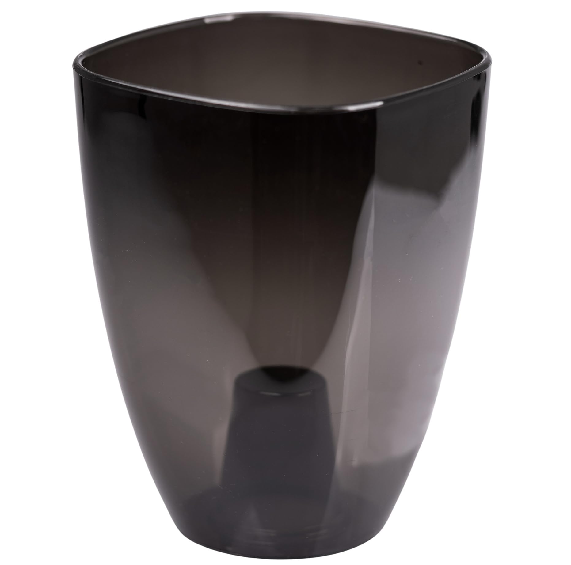 OMAGO® Zestaw 3 półtransparentnych osłonek na storczyka 12 cm, eleganckie grafitowe doniczki do wnętrz, czarne osłony do storczyków i roślin domowych
