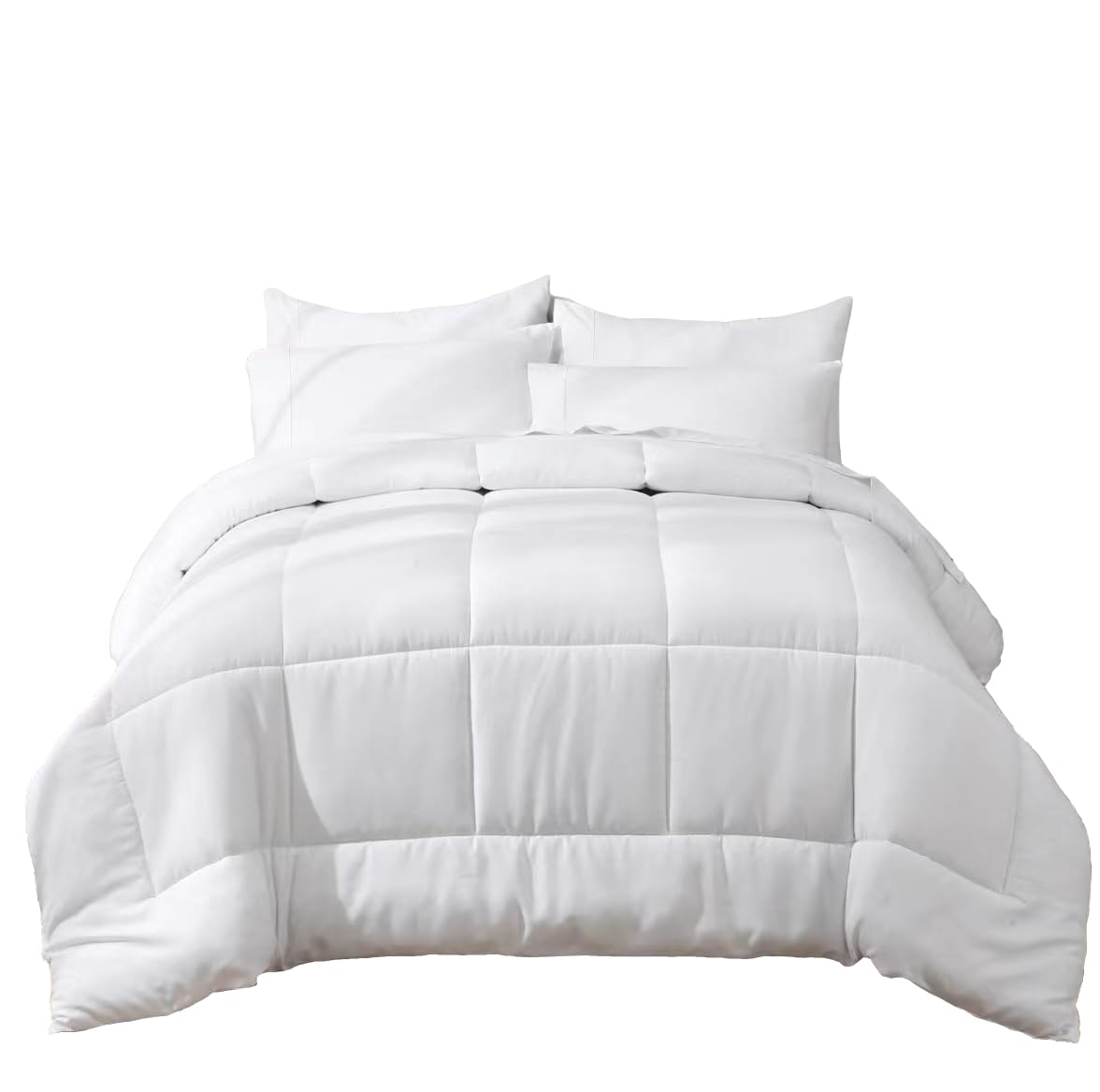 SDIII 3PCS White King Size Comforter Set, Bed in a Bag White King Size Comforter, Wrinkle and Fade Resistant, Lightweight Comforter King on Amazon, King