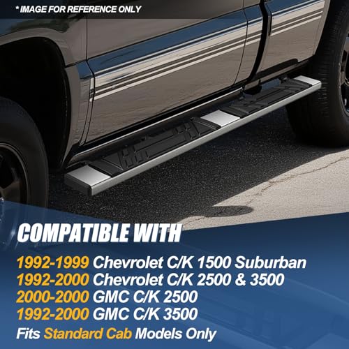 Estribos laterales acero inox para Chevrolet/GMC 1988-2000 miniatura 7