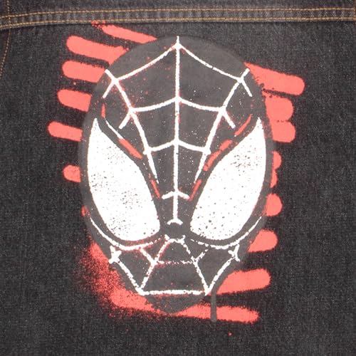 Marvel Spiderman Jean Jacket with Hoodie Spider-Man Miles Morales Denim Jacket for Little and Big Kid Boys Fashion Jacket4
