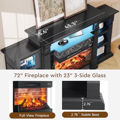Luxury Entertainment Center with Fireplace
