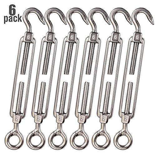 Cozihom, M6 Hook & Eye/C to O Turnbuckle 304 Stainless Steel, Hardware Kit