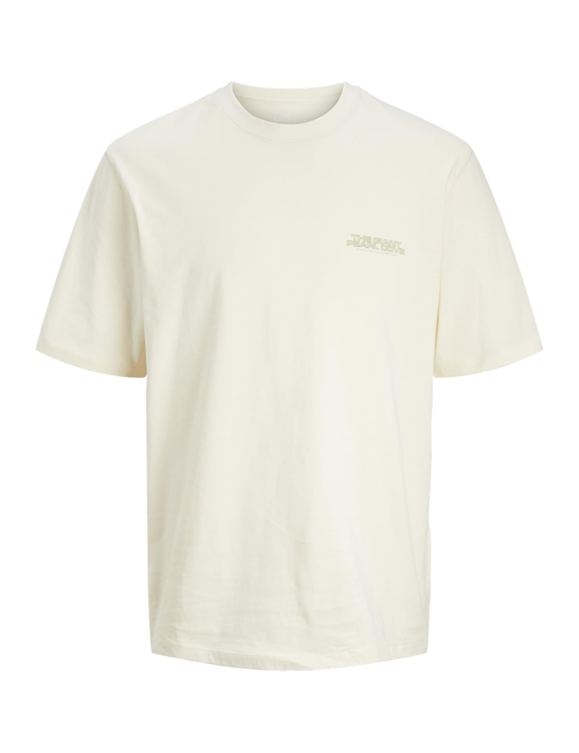 JACK & JONES Men's Jorjewel Tee SS Crew Neck Tg T-Shirt, Buttercream, M