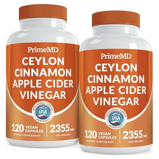 5-in-1 Ceylon Cinnamon Capsules 2355mg with Apple Cider Vinegar, Turmeric and Panax Ginseng Capsules - Cinnamon Supplements with Bioperine (120 Count(Pack of 2))