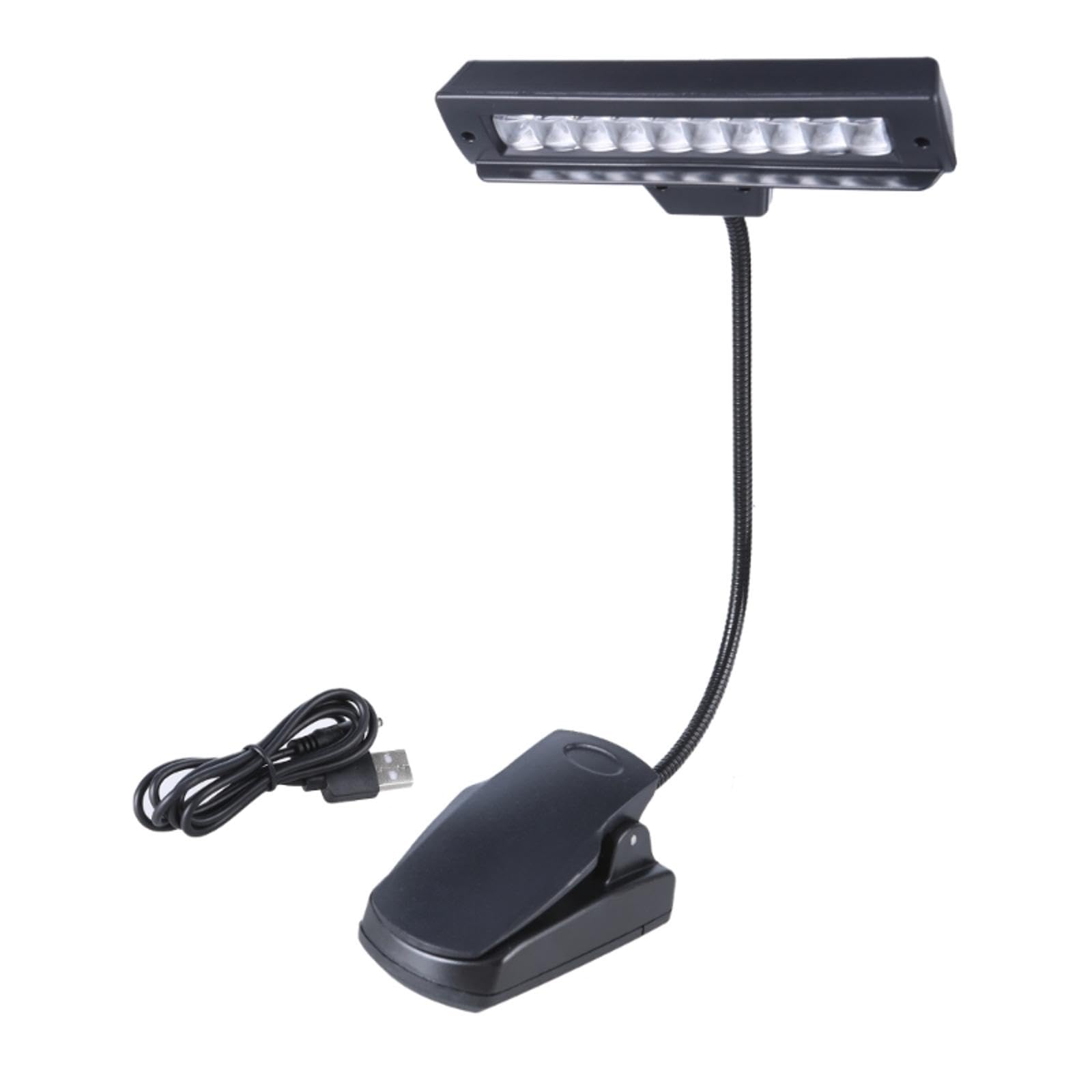 MultiAngle - Lampada da scrivania regolabile con 10 LED, alimentata da USB o batterie AA, per lavoro e tempo libero, luce LED bianca fredda
