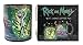 Rick And Morty Portal Heat Reactive Ceramic Coffee Mug Heat and Color Changing Coffee Cup Black