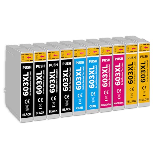 Greenjob 603XL Cartucho de Tinta Compatible con Epson 603XL 603 XL para XP-2100 XP-2105 XP-2150 XP-3100 XP-3150 XP-4100 WF-2810 WF-2820 WF-2830 WF-2835 WF-2850 (4 Negro, 2 Amarillo, 2 Magenta, 2 Cian)