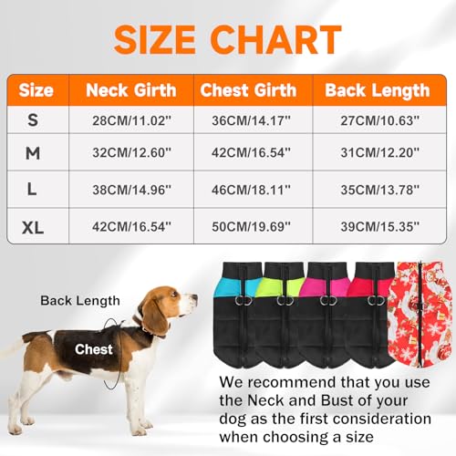Ledeak Winter Warm Pet Hund Kleidung, Hundemantel Wasserdicht Winddichter, Hundejacke Wintermantel, Welpen Hunde Weste Bekleidung Kleidung, Winterjacke Baumwolle für Mittel und Kleine Hunde (Blau, M)