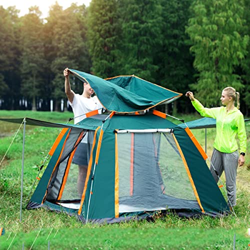 Carpa familiar para camping 5-6 personas pop up verde miniatura 2