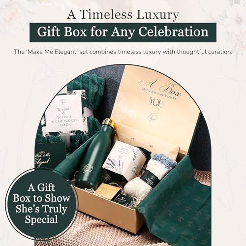 MAKE ME ELEGANT Spa Gift Baskets for Women, Luxury Self Care Package Happy Birthday, Mothers Day Gifts Box, Unique Designs Satisfying Gift Cards for Womens, Express Elegance and Aristocratic Charm - Image 3
