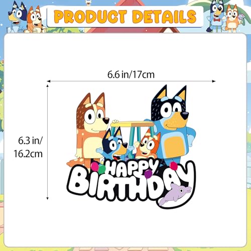 Blue Dog Cake Topper