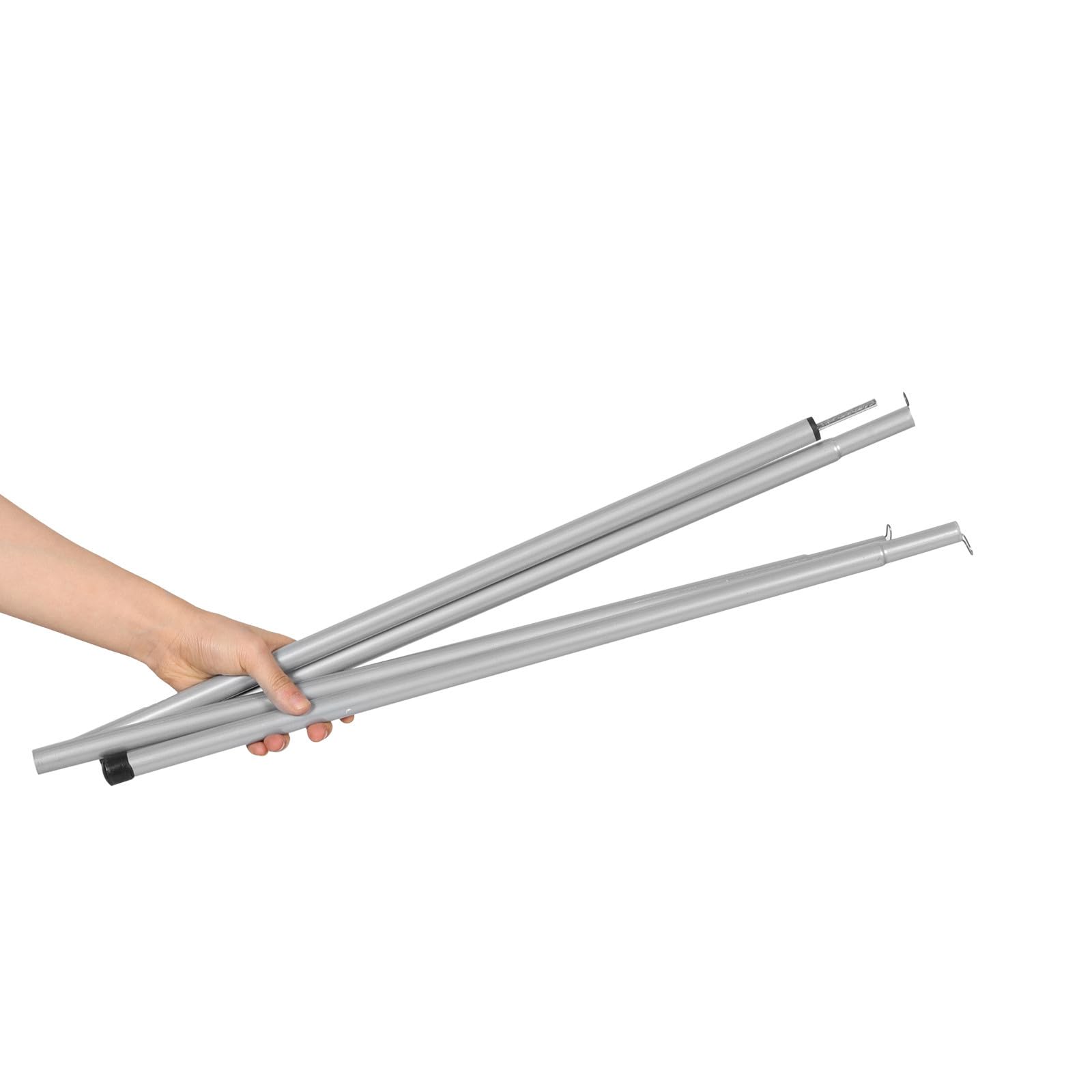 Amosfun Kit de 8 Postes de Soporte de Hierro para Tienda de Campaña Varillas Ajustables de 2 Metros, Resistentes y Estables para Camping y Montañismo