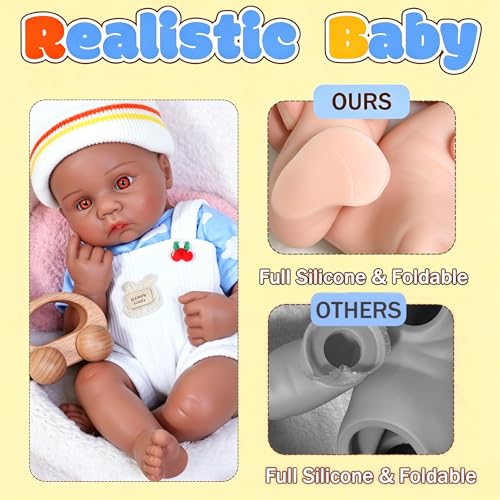 Muñeca bebé de silicona 15 pulgadas peso 4.85 lb para niños 3+ miniatura 2