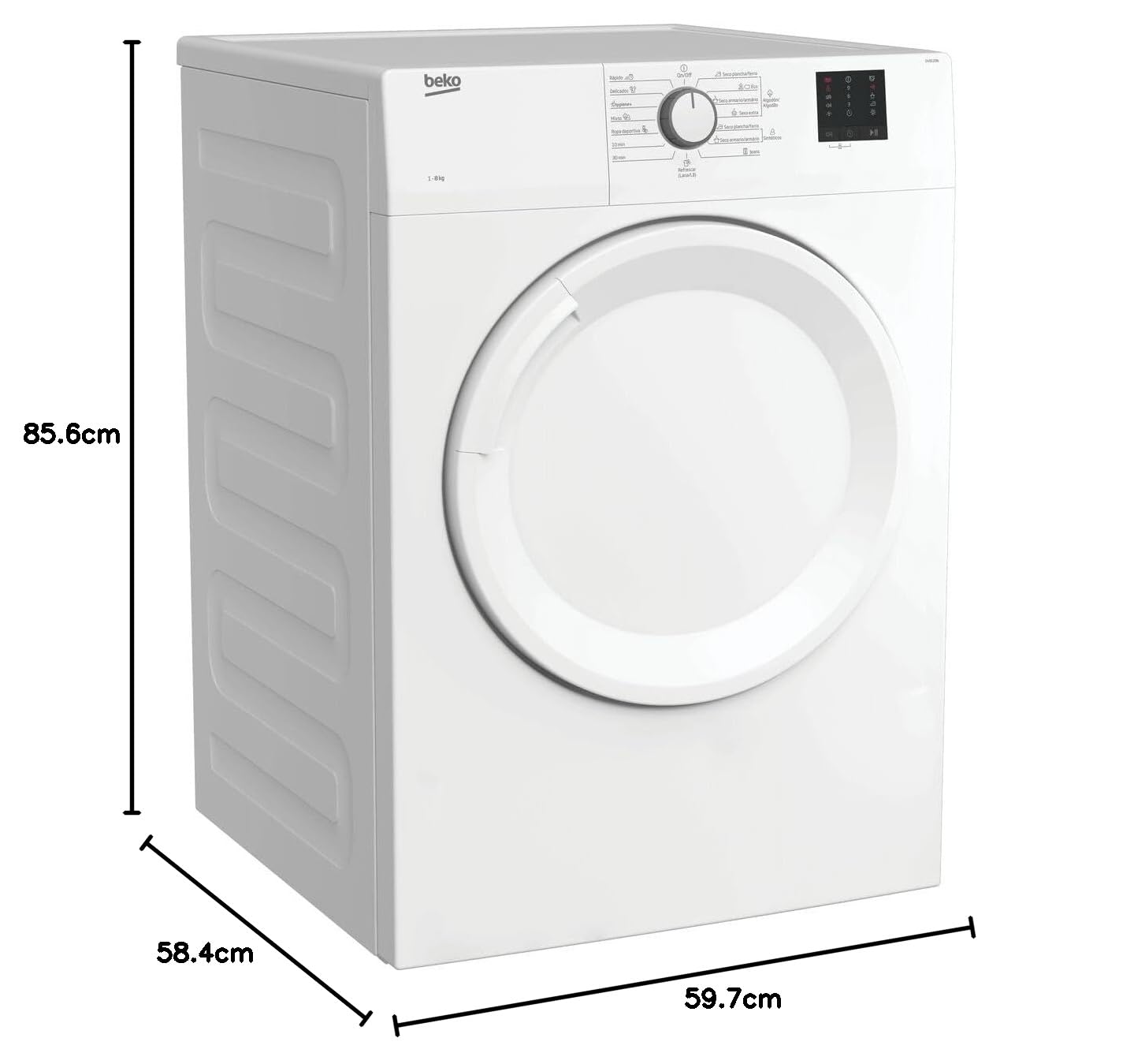 Séchoir d'évacuation BEKO DV8120N Blanc 8 kg