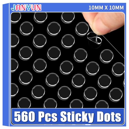 JANYUN 10mm Mounting Putty, 560 Pcs Double Sided Sticky Dots Removable