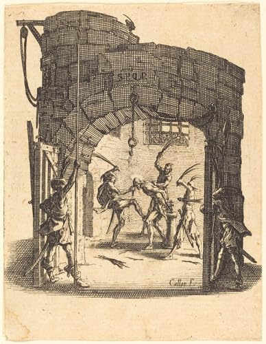 La Flagellation de Jacques Callot Peinture sur Toile Classique 60x90cm