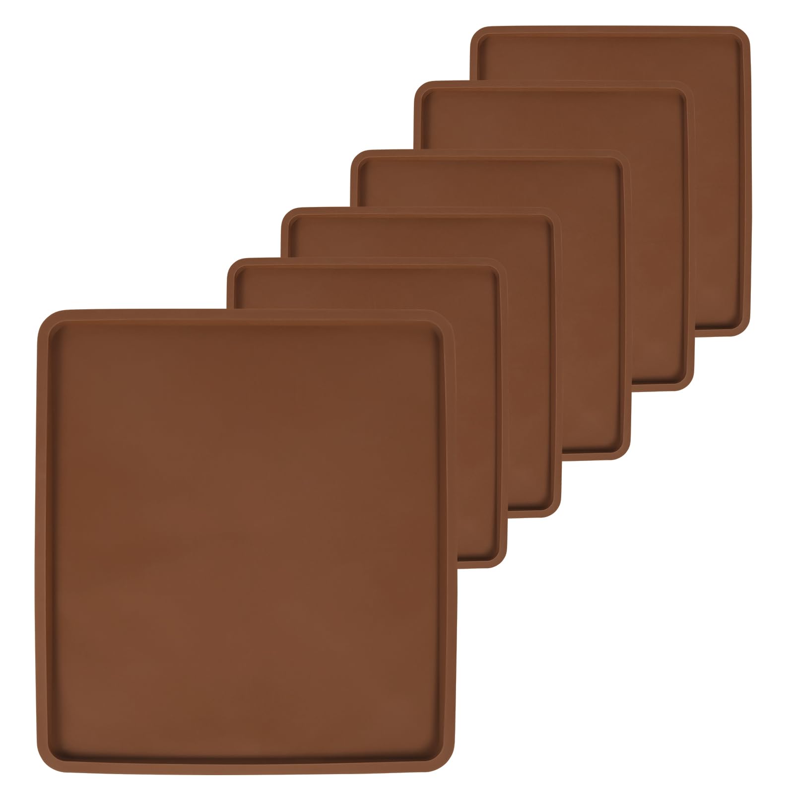 Paquete de 6 bandejas deshidratadoras de silicona, hojas antiadherentes reutilizables con borde, compatibles con Cosori CP267-FD,