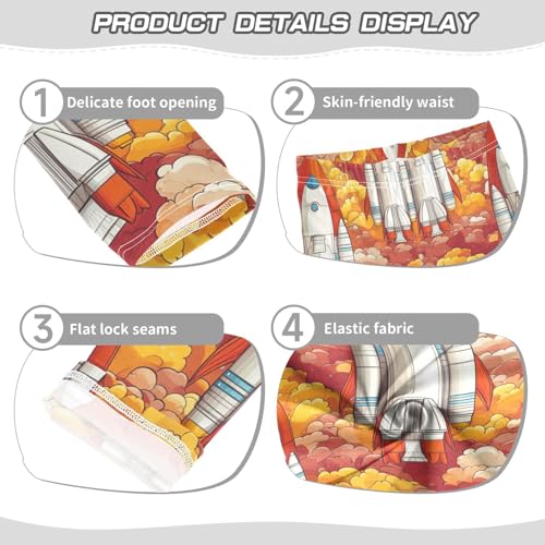 ZZKKO Girls Leggings Missiles Toddler Girls Clothes Leggings for Girls Toddler Girls Leggings 3-4T3