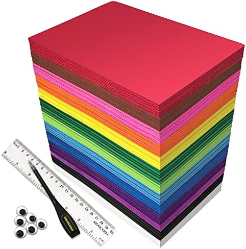 104 Pack Foam Sheets Craft 5.5x8.5 inch Eva Color Foam Paper Set for Crafts Project Preschoolers Classroom Scrapbooking DIY Handcraft by MEARCOOH
