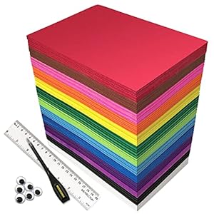 104 Pack Foam Sheets Craft 5.5×8.5 inch Eva Color Foam Paper Set for Crafts Project Preschoolers Classroom Scrapbooking DIY Handcraft by MEARCOOH