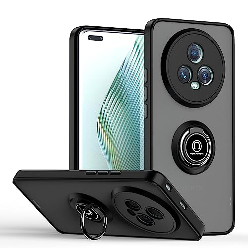 Rfvzubemok Compatible with Oppo Find X7 Ultra Case,Compatible with Oppo Find X7 Ultra 5G PHY110 PHY120 Built-in Bracket Car Magnetic Shockproof and Anti-Drop Phone Case Cover Black