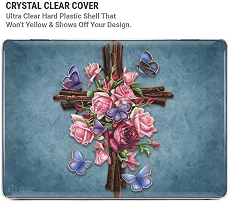 Skinit Case + Skin Compatible with MacBook Air 13in M1 (2021) - Tate and Co. Flower Cross Design