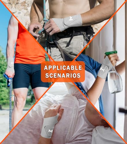 Image of 2 Pcs Soft Wrist Brace, Adjustable Wrist Support for Sprains, Fitness, Sports,Carpal Tunnel, Weightlifting, Wrist Compression Strap Pain Relief Wear Anywhere, Fits 6 inch to 8.3 inch(Gray)