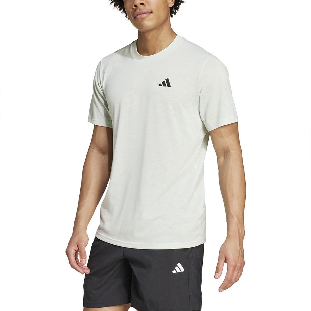 adidas Men's Train Essentials Feelready Training Tee, Linen Green/Black, S