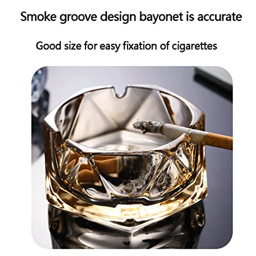 Cendrier en verre géométrique d'exception pour cigares en lot de 2 - 5