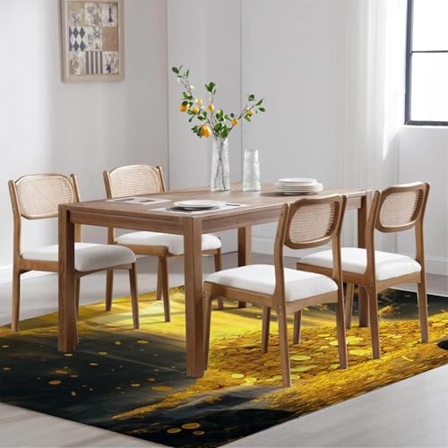 Tapis doux de prestige Cascade d'or motif vintage 240x300cm