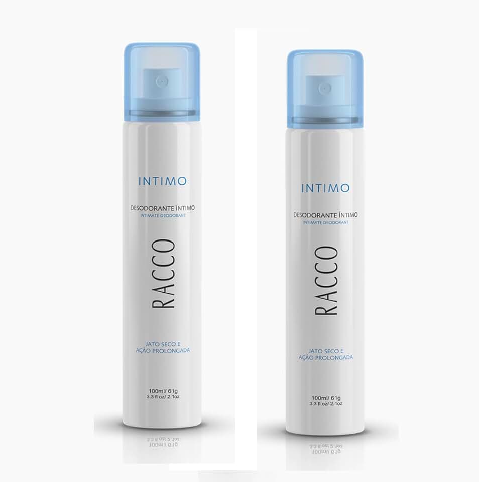 Desodorante Íntimo Feminino Jato Seco Racco Kit C/2
