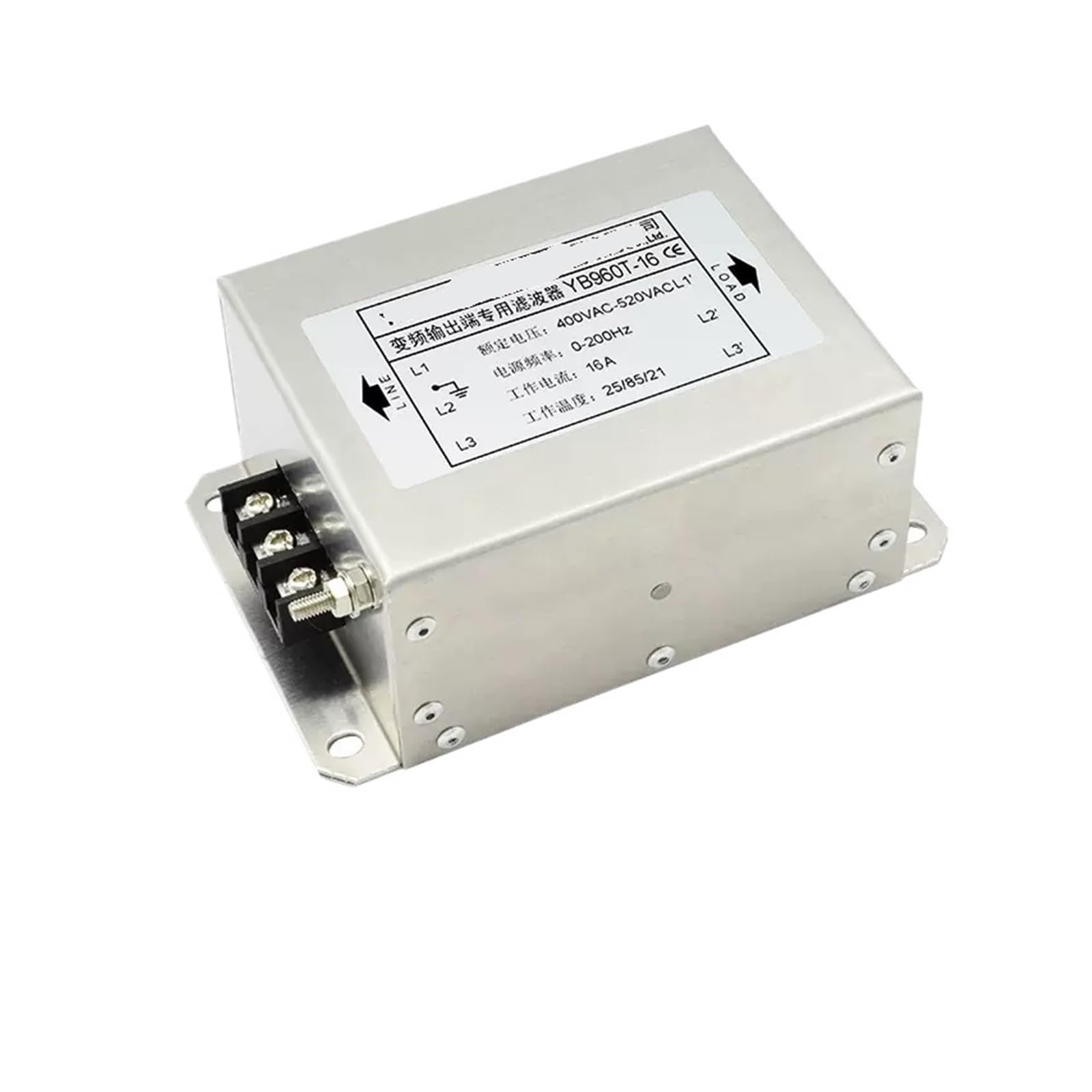 Coszwqdp 5V Yb960t Inverter Power Filter 380V Anti-Interference Input And Output Three-Phase(Yb960t-16A 5.5/7.5Kw)