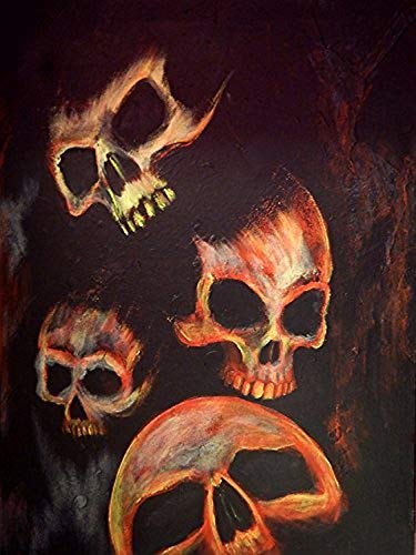 buyartforless Rock N Bones Skulls 16x12 Art Print Poster by Ed Capeau Made in The USA