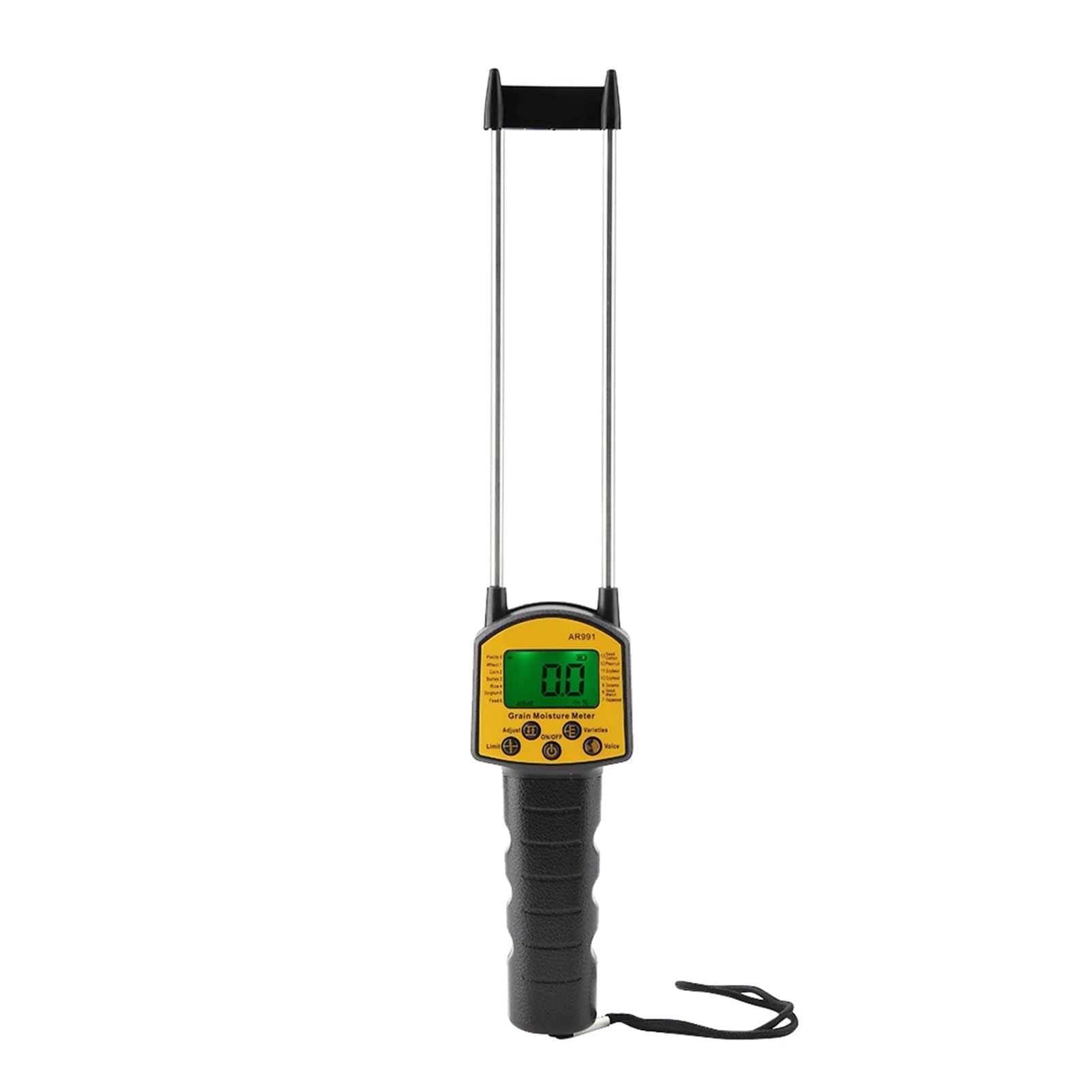 JVDDI Digital LCD Grain Moisture Meter For Wheat Corn Rice Peanut Soybean Grain Moisture Meter Grain Humidity Meter
